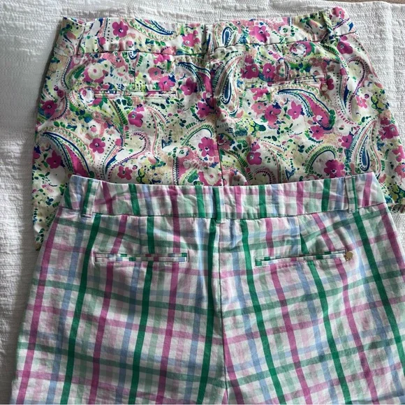 2 - crown & ivy Pink and Green Women's Shorts 14 - Picture 3 of 10